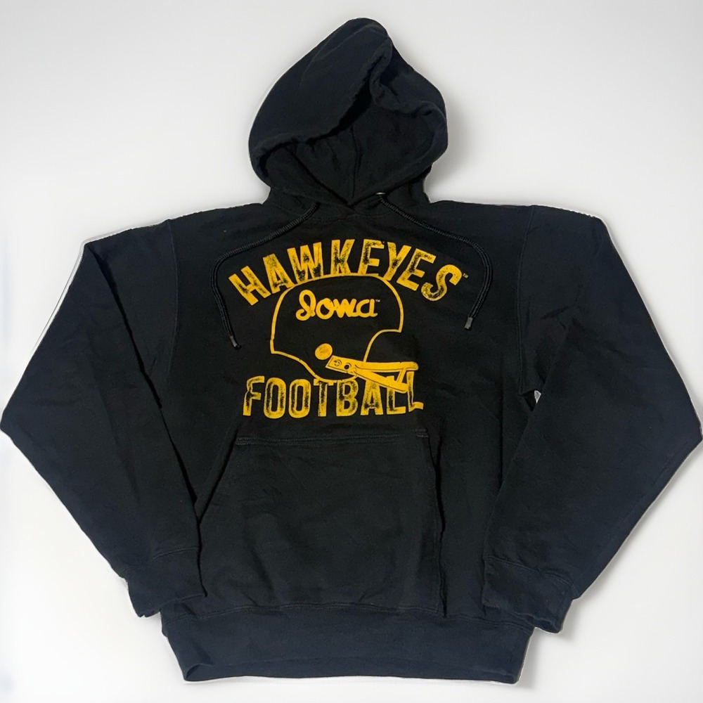 Iowa Hawkeyes Port & Company Sweatshirt Hoodie Y2K Black Sz Small Men's